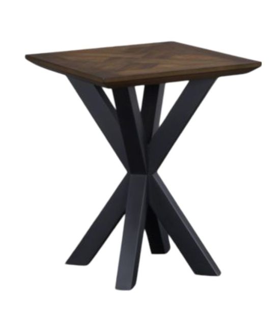 Nevada Parquet Top Wooden Lamp Table