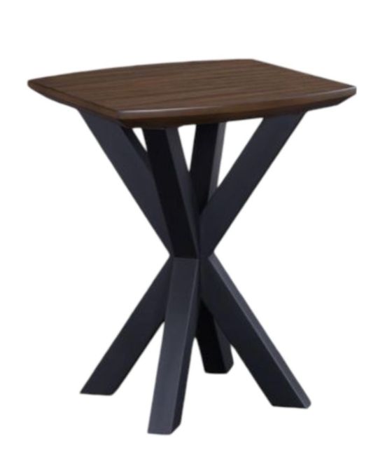 Nevada Curved Top Wooden Lamp Table