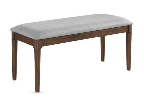 Orlando Walnut and Fabric Padded Dining Bench