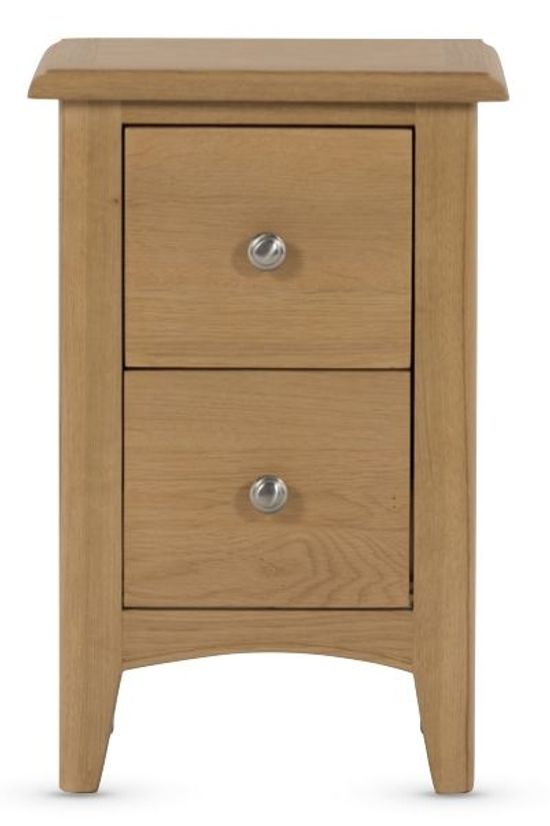 Kilkenny Oak 2 Drawer Narrow Bedside Cabinet