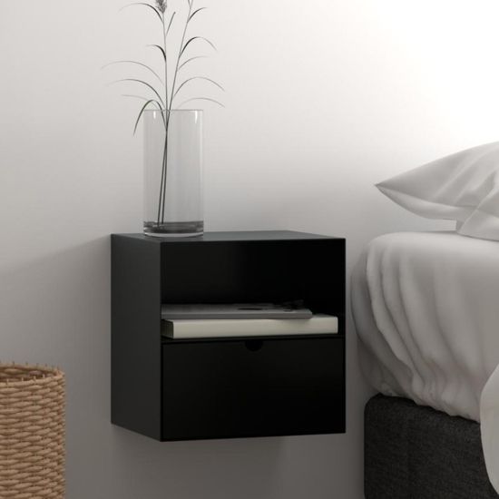 Joliet Black 1 Drawer Bedside Cabinet