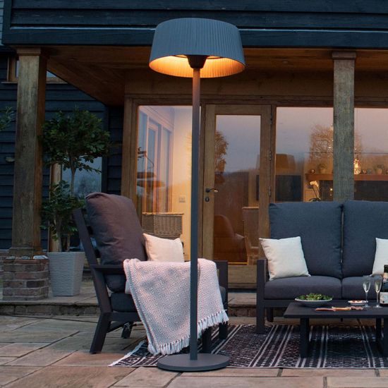 Maze 2100w Lyra White Freestanding Electric Patio Outdoor Heater