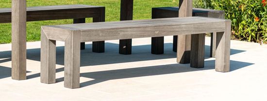 Alexander Rose Old England Grey Garden Dining Bench