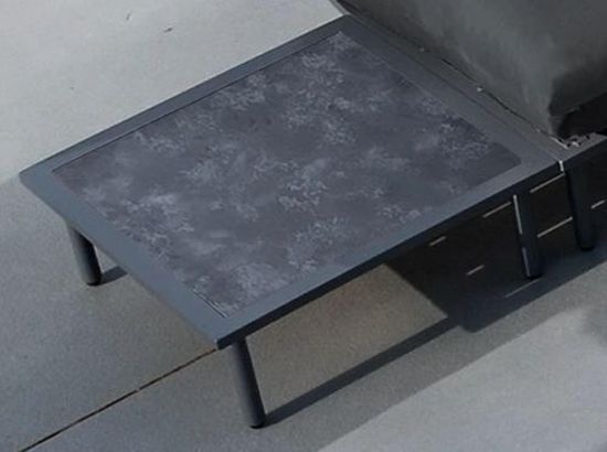 Alexander Rose Beach Lounge Flint Pebble Square Garden Side Table