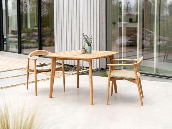 Alexander Rose Dana Teak Square Garden Dining Table - 100cm