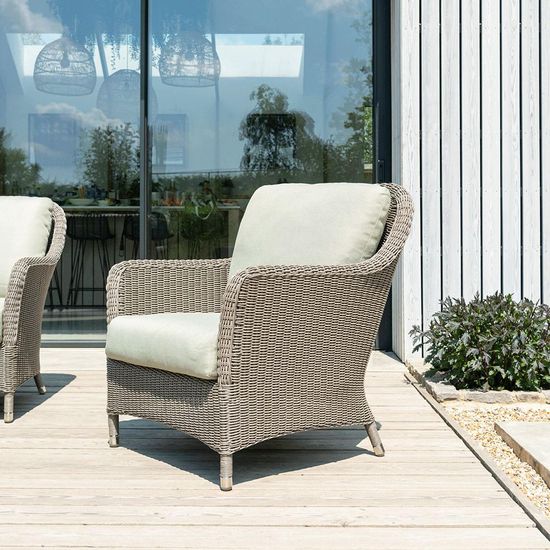 Alexander Rose Hazelmere Grey Weave Garden Lounge Chair