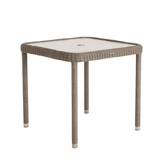 Alexander Rose Hazelmere Grey Weave Square Garden Dining Table -  80cm