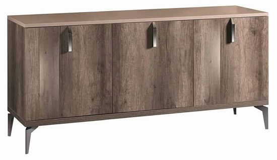 Alf Italia Matera Wood Grain Gloss 3 Door Large Sideboard