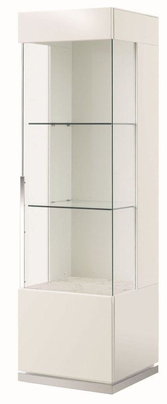 Alf Italia Canova White Gloss 1 Door Display Cabinet - RHF