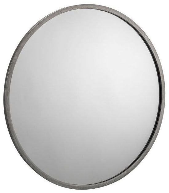 Octave Pewter Round Wall Mirror