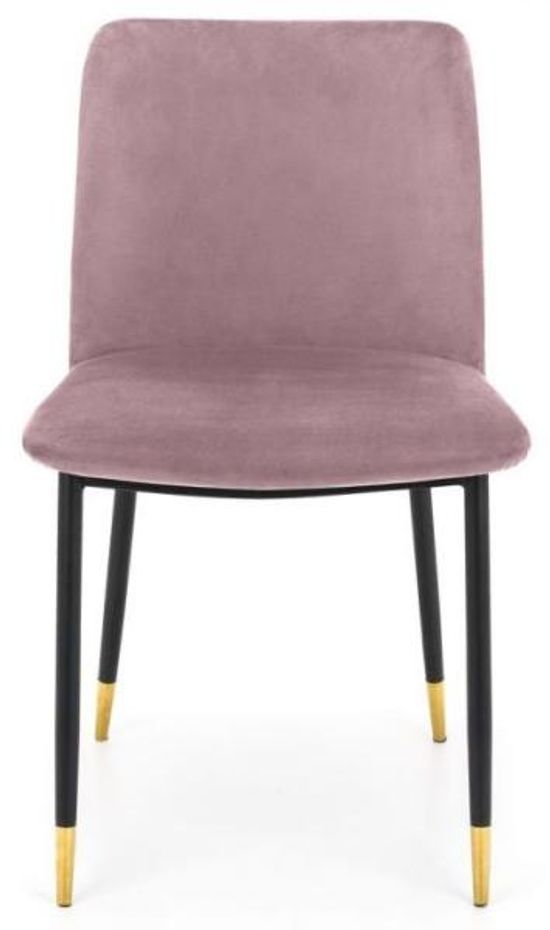 2 x Delaunay Pink Fabric Dining Chair
