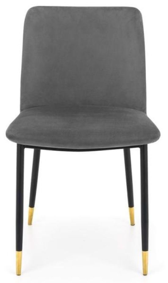 2 x Delaunay Grey Fabric Dining Chair