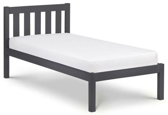 Luna Dark Grey Slatted 4ft 6in Double Bed