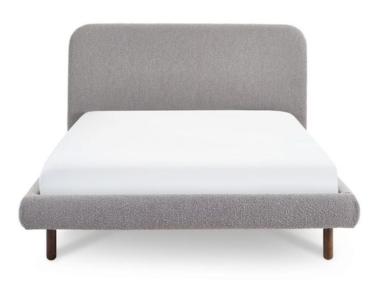 Hannah Grey Boucle Fabric Bed - Sizes Available