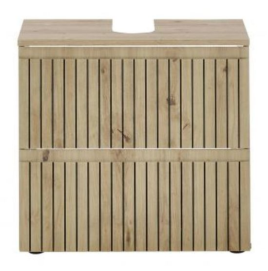 Austin Ribbed Oak 2 Drawer Under Sink Cabinet