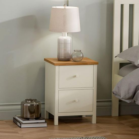 Coxmoor Ivory Painted 2 Drawer Bedside Table