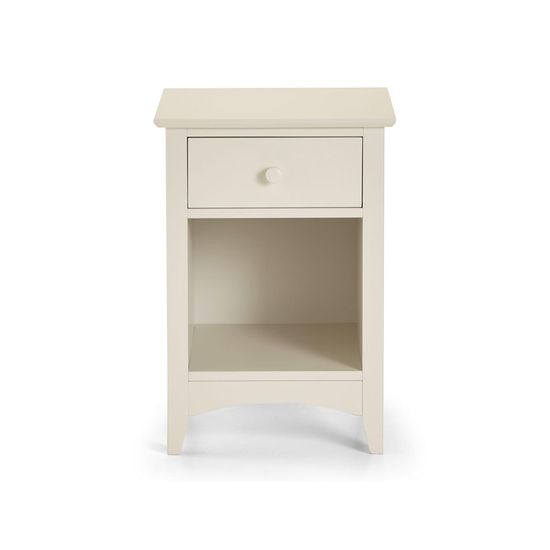 Cameo White 1 Drawer Bedside Cabinet