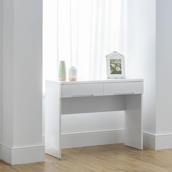 Manhattan White Gloss 2 Drawer Dressing Table