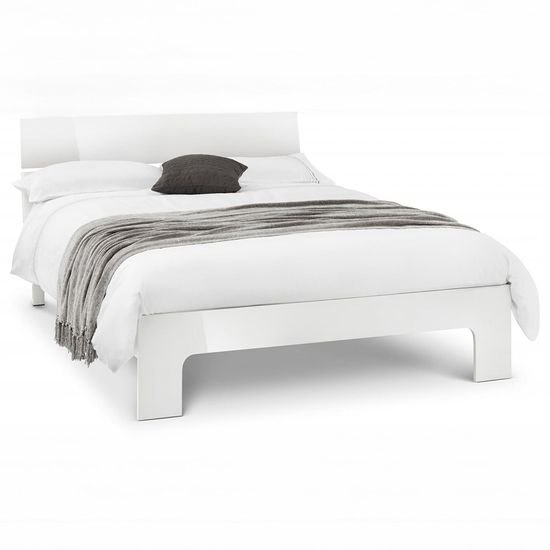Manhattan White Gloss Bed - Sizes Available