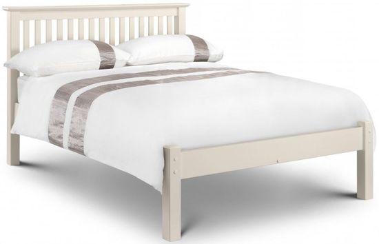 Barcelona White Slatted Bed - Sizes Available