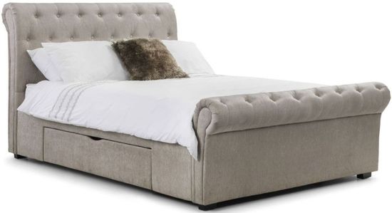 Ravello Grey Fabric 5ft King Size Storage Bed