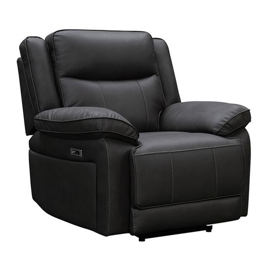 Torino Grey Pewter Faux Leather Manual Recliner Armchair