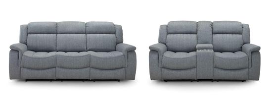 Linden Grey Fabric 3+2 Seater Recliner Sofa