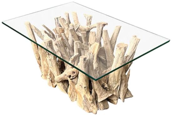 Driftwood Root and Glass Small Coffee Table