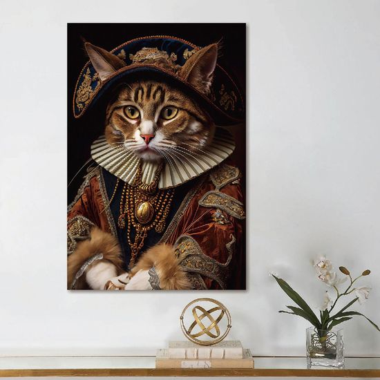 Cat Tempered Glass Wall Art