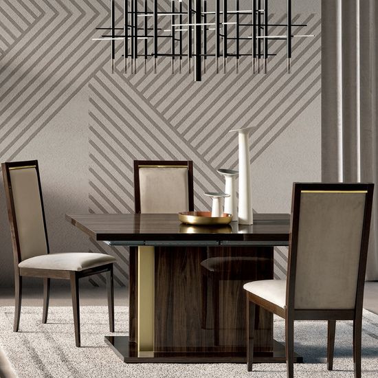 Modum Volare Walnut Italian Extending Dining Set with Dining Chair