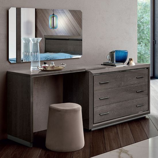 Modum Elite Silver Birch Italian 3 Drawer Dressing Table