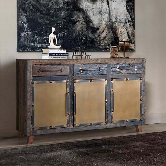 Pemberton Railway Wood 2 Door Medium Sideboard - 150cm