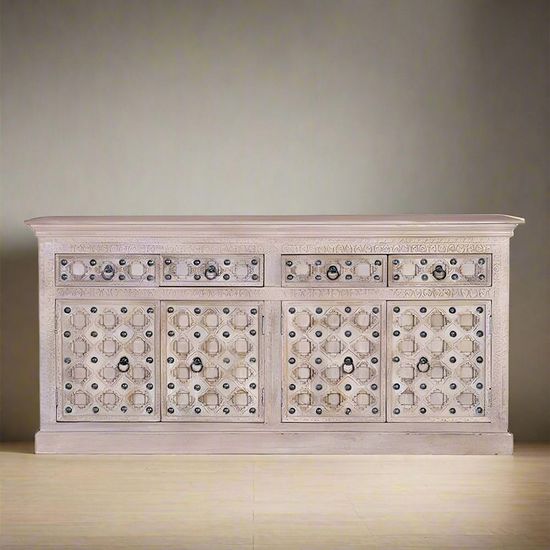 Arezzo Mango Wood 4 Door Extra Large Sideboard - 190cm