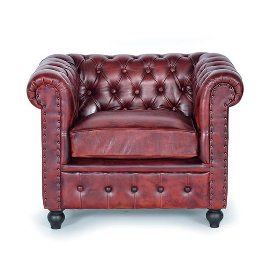 Angwin Genuine Leather Chester Armchair