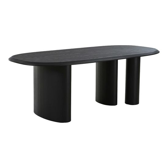 Tirano Black 8 Seater Pedestal Dining Table - 220cm