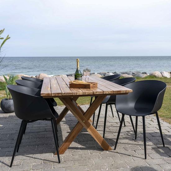 2 x Roda Black Garden Dining Chair