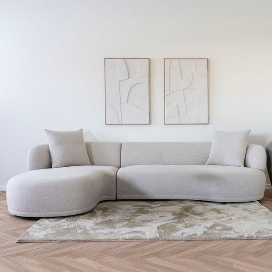 Kingston Natural Fabric Lounge Sofa - LHF