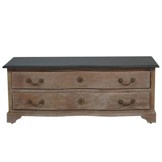 Libra Laura Ashley Swannington Natural Wooden 2 Drawer TV Unit