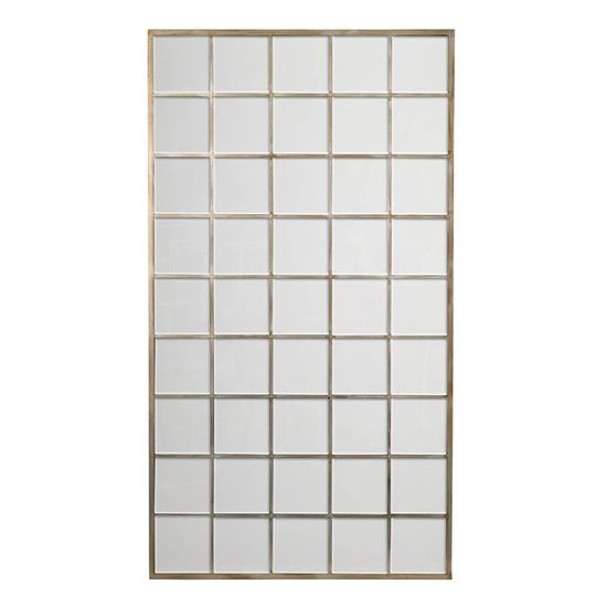 Libra Blakely Antique Gold Window Mirror - 100cm x 180cm