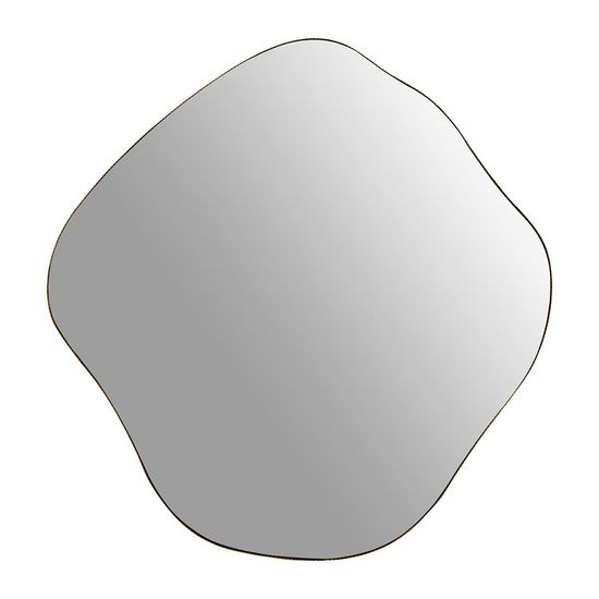 Libra Organic Champagne Metal Abstract Wall Mirror - 59cm x 61cm
