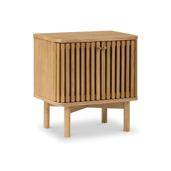 Soho Oak 2 Door Slatted Bedside Table