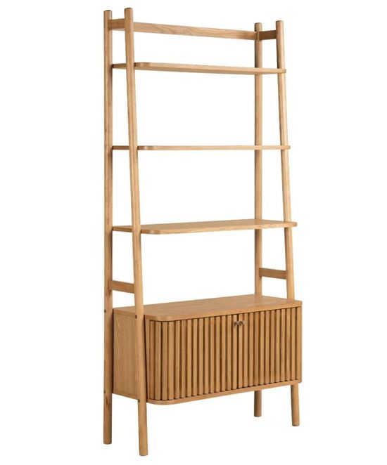 Soho Oak 2 Door Slatted Bookcase