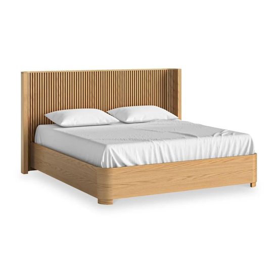 Soho Oak 6ft Queen Size Slatted Bed
