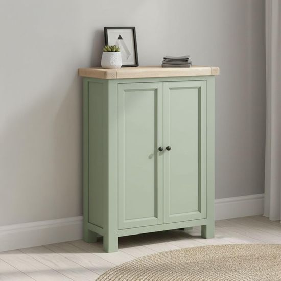 Salcombe Sage Oak 2 Door Shoe Cabinet
