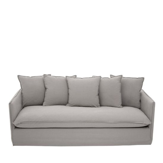 Antibes Grey Fabric 3 Seater Sofa