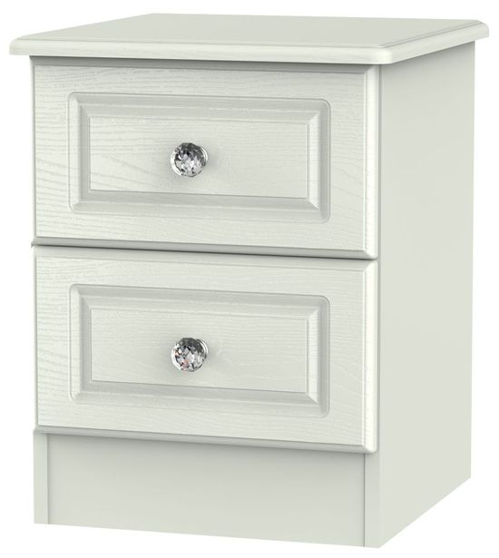 Crystal Cashmere 2 Drawer Bedside Cabinet
