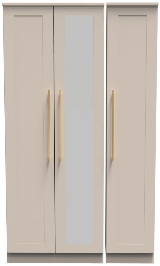 Haworth Cashmere 3 Door Tall Triple Wardrobe - 1 Mirror