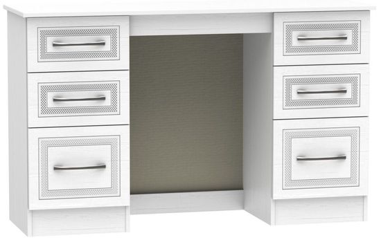 Dorset White 6 Drawer Double Dressing Table