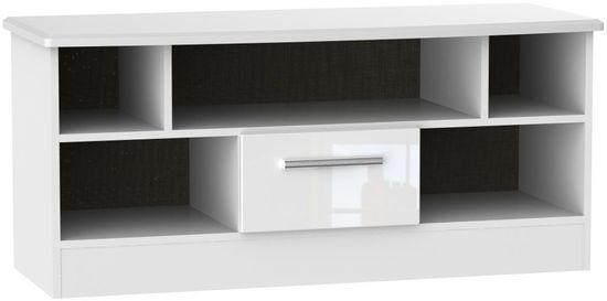 Knightsbridge White Gloss 110cm TV Unit