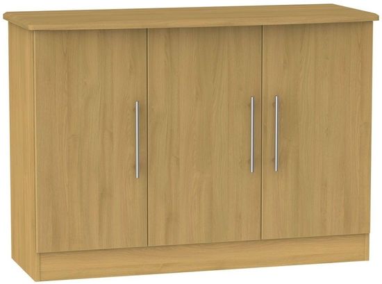 Sherwood Oak Effect Small Sideboard - 3 Doors